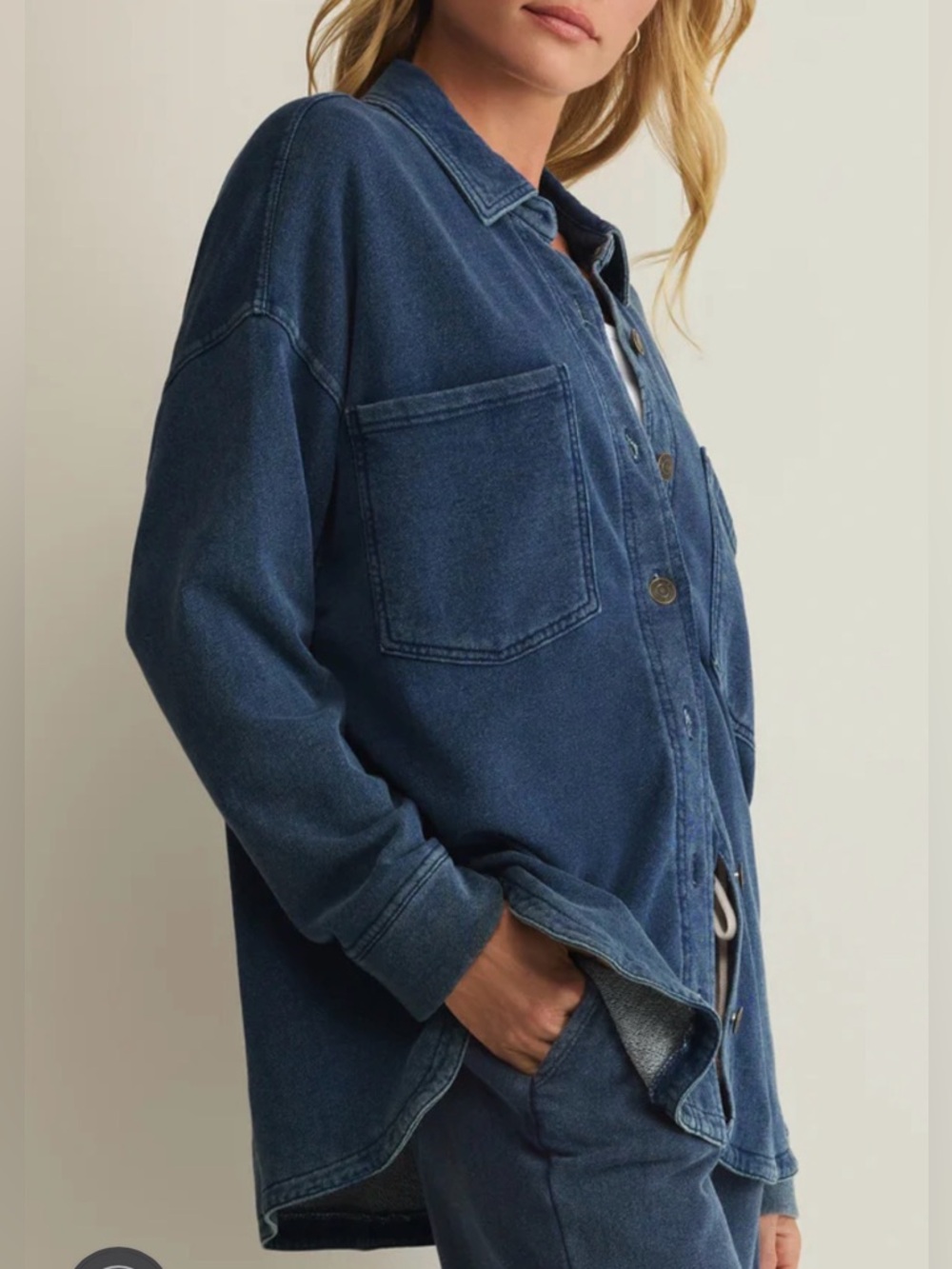 Z Supply Indigo Denim Button-Up Jacket - Picture 3 of 9